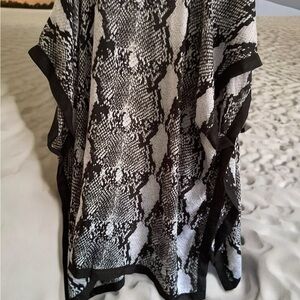 Black and white snake skin cover-up